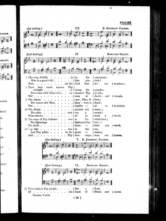 The Baptist Church Hymnal: chants and anthems with music page 55