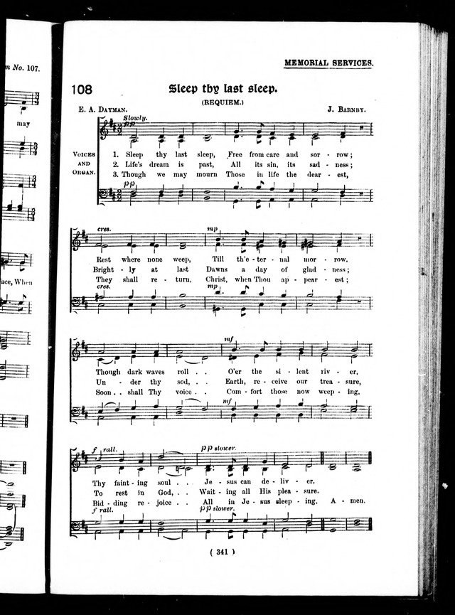 The Baptist Church Hymnal: chants and anthems with music page 559