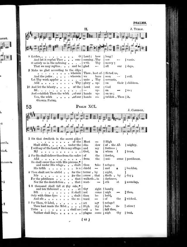 The Baptist Church Hymnal: chants and anthems with music page 61