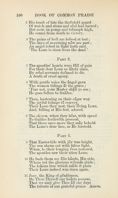 The Book of Common Praise: being the Hymn Book of the Church of England in Canada. Annotated edition page 166