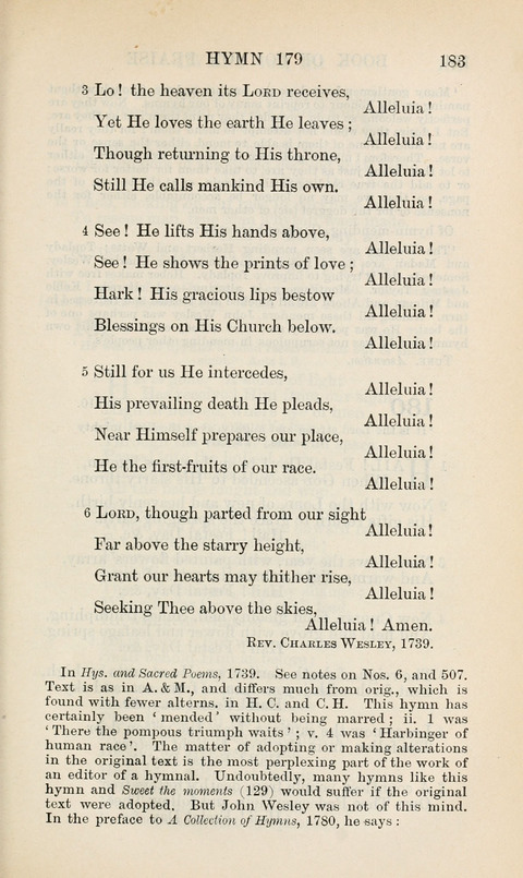 The Book of Common Praise: being the Hymn Book of the Church of England in Canada. Annotated edition page 183