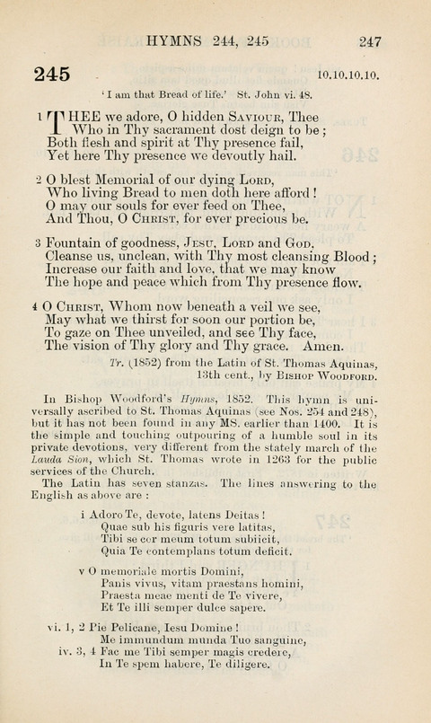 The Book of Common Praise: being the Hymn Book of the Church of England in Canada. Annotated edition page 247