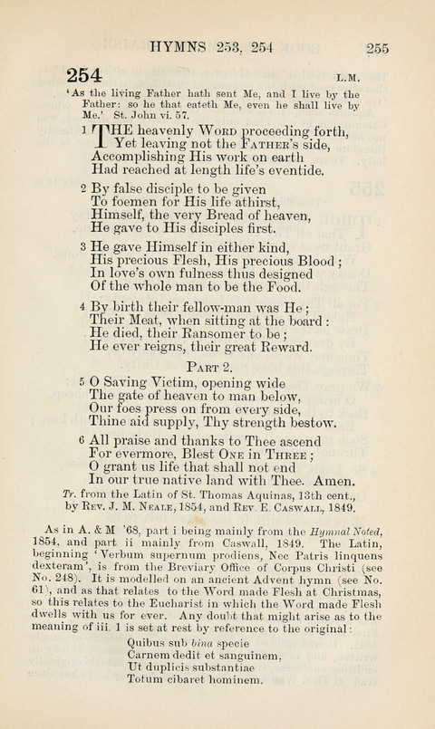 The Book of Common Praise: being the Hymn Book of the Church of England in Canada. Annotated edition page 255