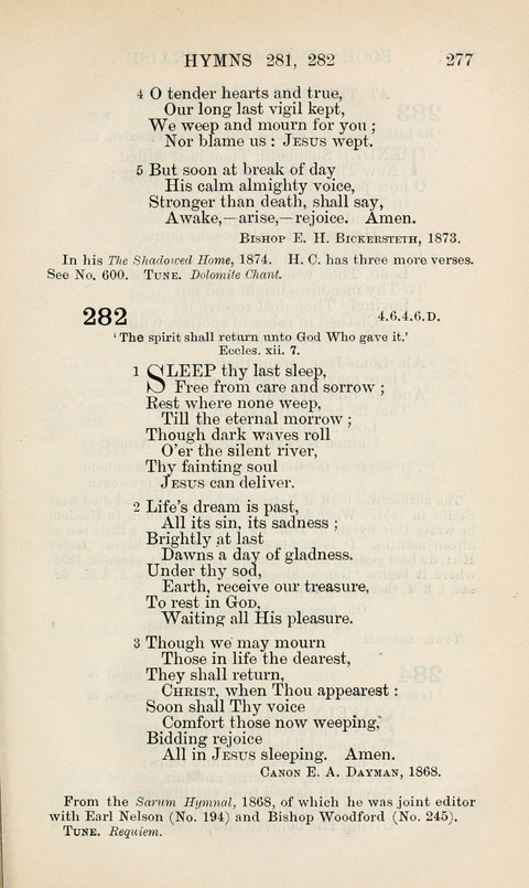 The Book of Common Praise: being the Hymn Book of the Church of England in Canada. Annotated edition page 277