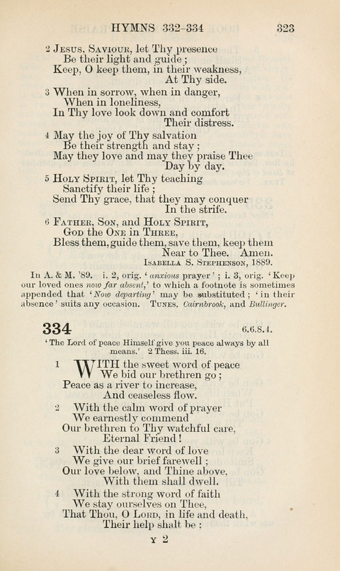 The Book of Common Praise: being the Hymn Book of the Church of England in Canada. Annotated edition page 323