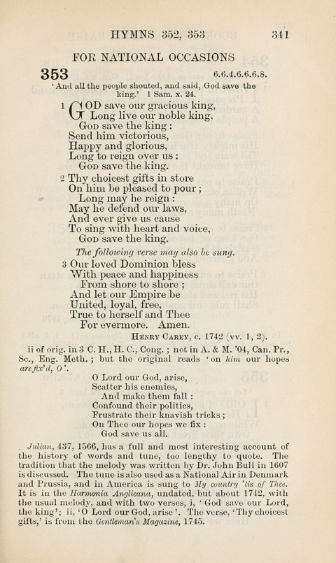 The Book of Common Praise: being the Hymn Book of the Church of England in Canada. Annotated edition page 341