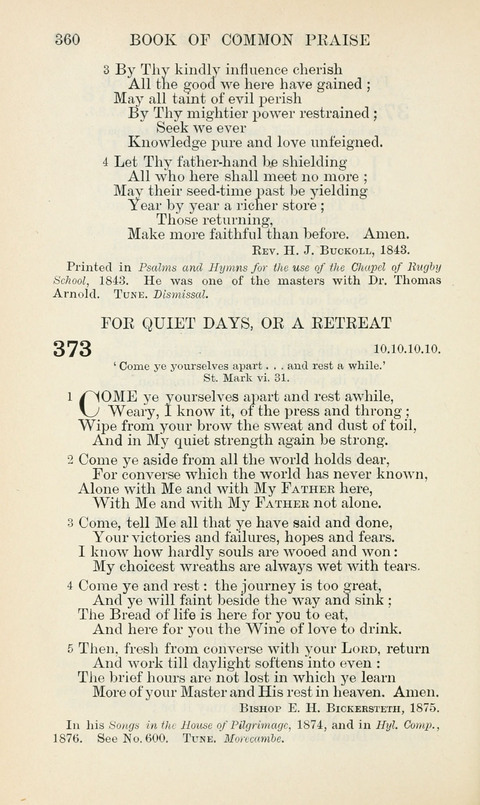 The Book of Common Praise: being the Hymn Book of the Church of England in Canada. Annotated edition page 360