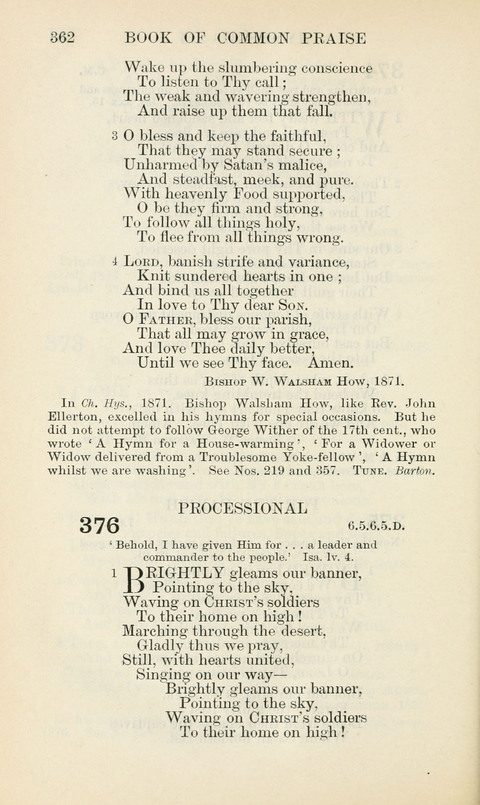 The Book of Common Praise: being the Hymn Book of the Church of England in Canada. Annotated edition page 362