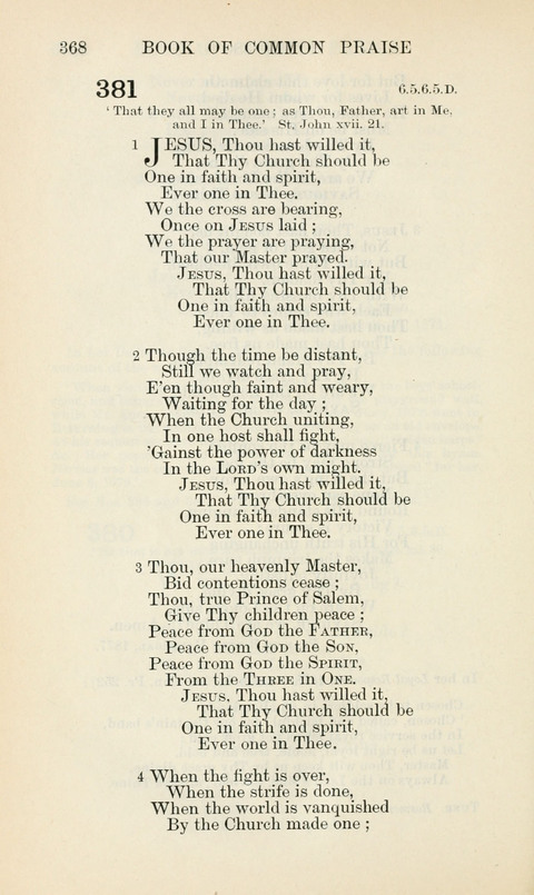 The Book of Common Praise: being the Hymn Book of the Church of England in Canada. Annotated edition page 368