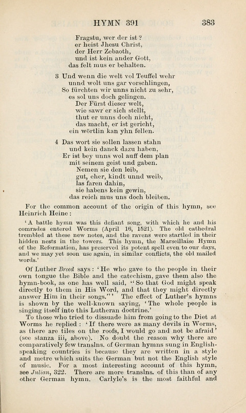 The Book of Common Praise: being the Hymn Book of the Church of England in Canada. Annotated edition page 383