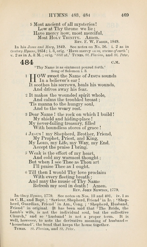 The Book of Common Praise: being the Hymn Book of the Church of England in Canada. Annotated edition page 469