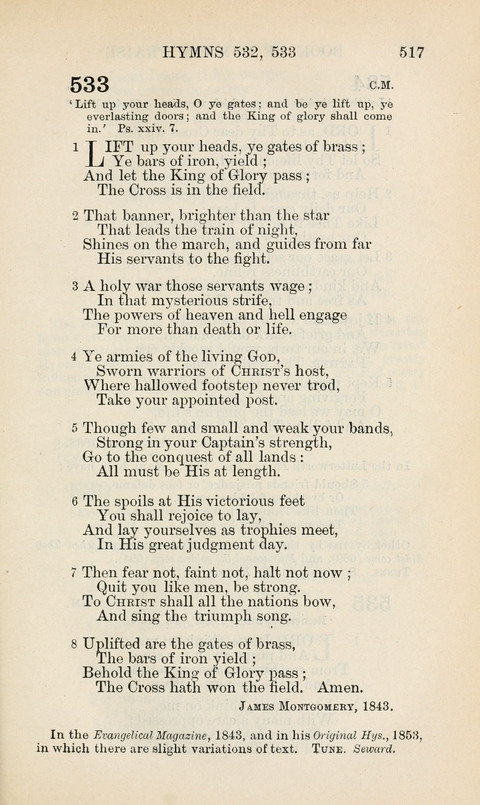 The Book of Common Praise: being the Hymn Book of the Church of England in Canada. Annotated edition page 517