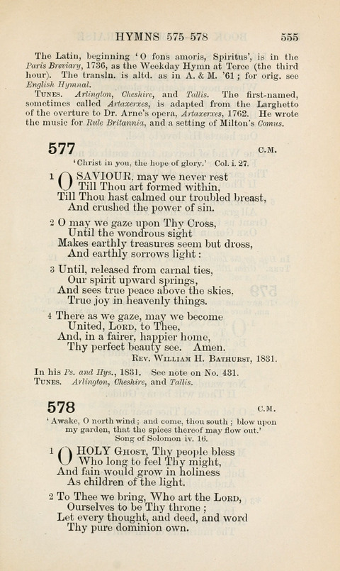 The Book of Common Praise: being the Hymn Book of the Church of England in Canada. Annotated edition page 555