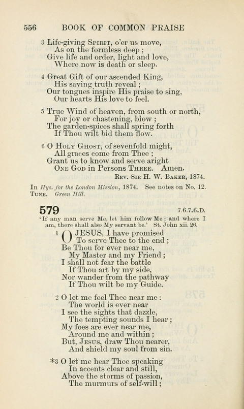 The Book of Common Praise: being the Hymn Book of the Church of England in Canada. Annotated edition page 556