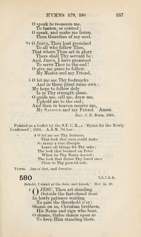 The Book of Common Praise: being the Hymn Book of the Church of England in Canada. Annotated edition page 557