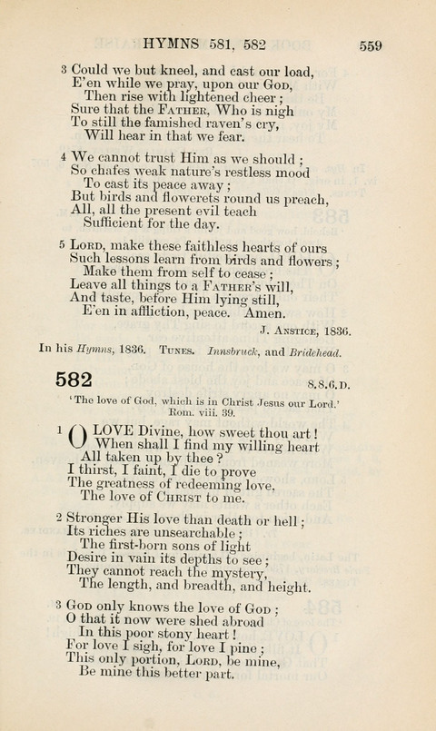 The Book of Common Praise: being the Hymn Book of the Church of England in Canada. Annotated edition page 559