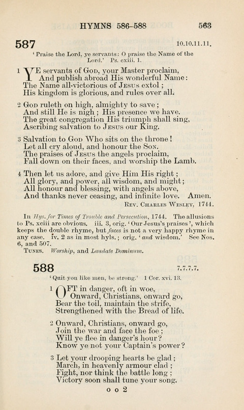 The Book of Common Praise: being the Hymn Book of the Church of England in Canada. Annotated edition page 563