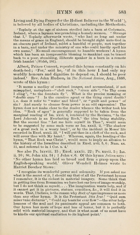 The Book of Common Praise: being the Hymn Book of the Church of England in Canada. Annotated edition page 583