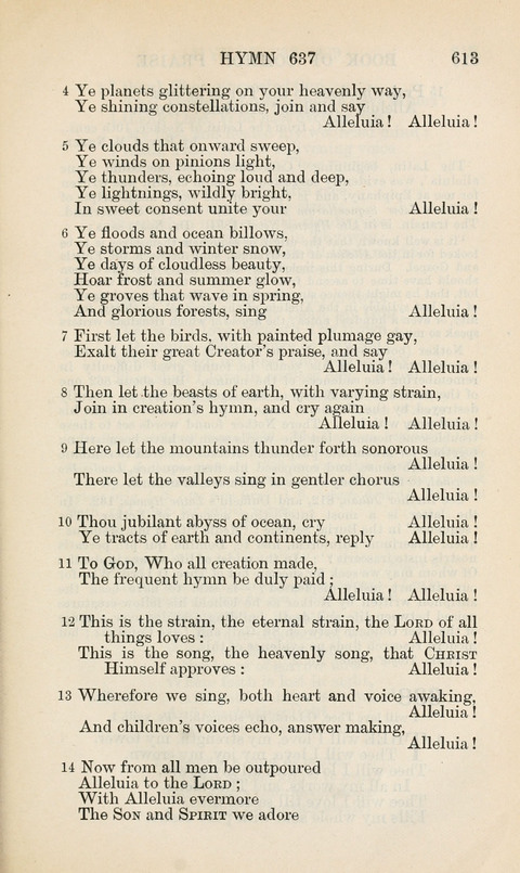 The Book of Common Praise: being the Hymn Book of the Church of England in Canada. Annotated edition page 613