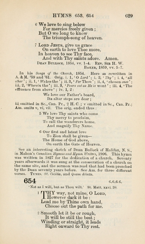 The Book of Common Praise: being the Hymn Book of the Church of England in Canada. Annotated edition page 629