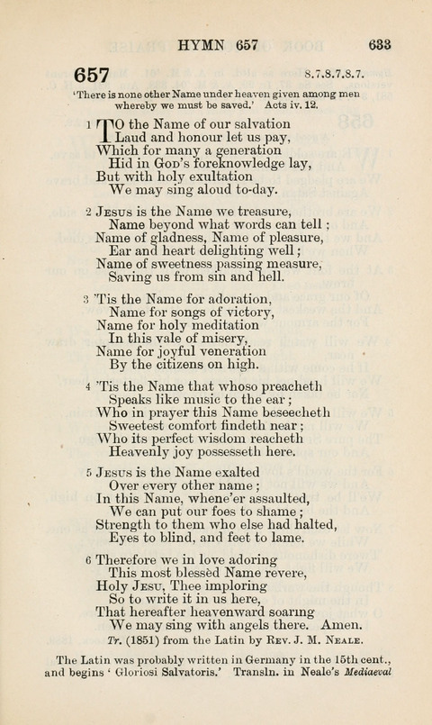 The Book of Common Praise: being the Hymn Book of the Church of England in Canada. Annotated edition page 633