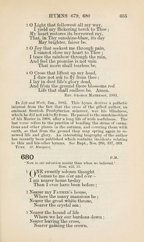 The Book of Common Praise: being the Hymn Book of the Church of England in Canada. Annotated edition page 655