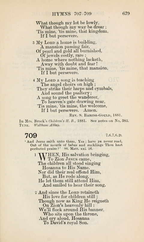 The Book of Common Praise: being the Hymn Book of the Church of England in Canada. Annotated edition page 679