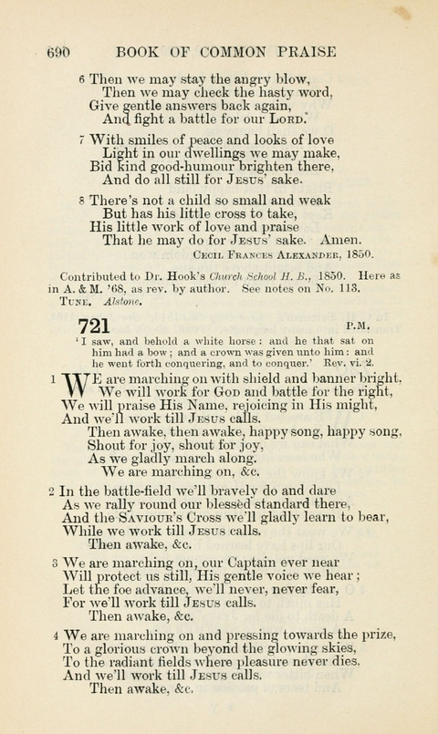 The Book of Common Praise: being the Hymn Book of the Church of England in Canada. Annotated edition page 690