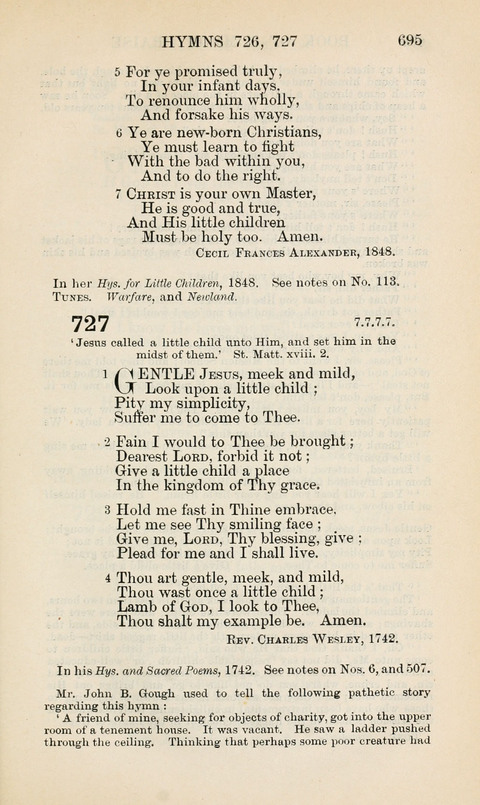 The Book of Common Praise: being the Hymn Book of the Church of England in Canada. Annotated edition page 695