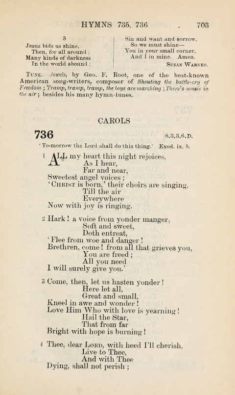 The Book of Common Praise: being the Hymn Book of the Church of England in Canada. Annotated edition page 703