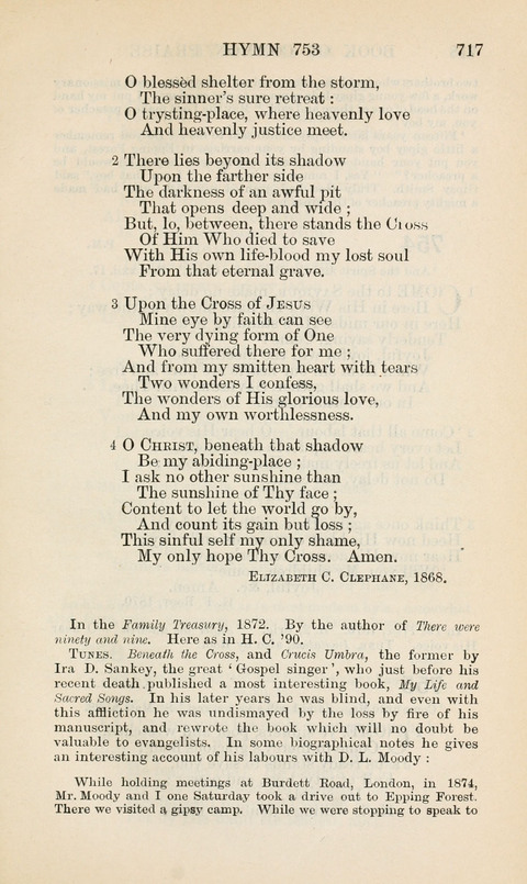 The Book of Common Praise: being the Hymn Book of the Church of England in Canada. Annotated edition page 717