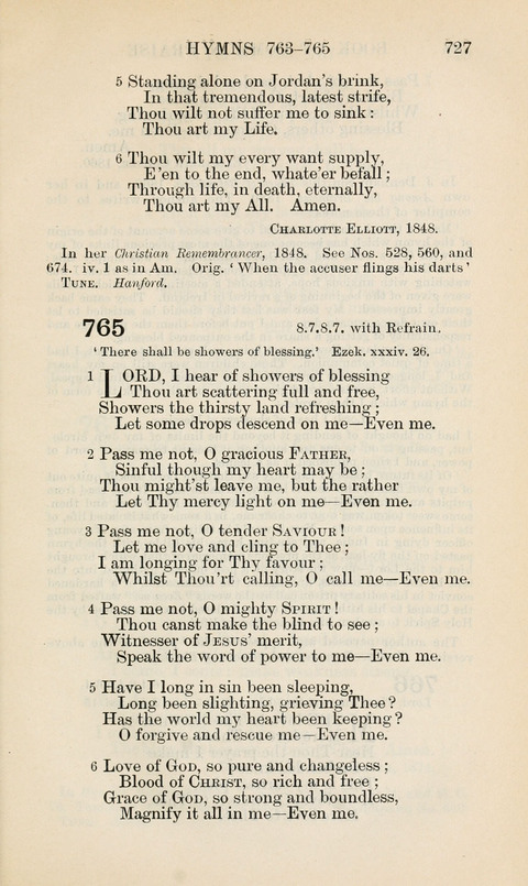 The Book of Common Praise: being the Hymn Book of the Church of England in Canada. Annotated edition page 727