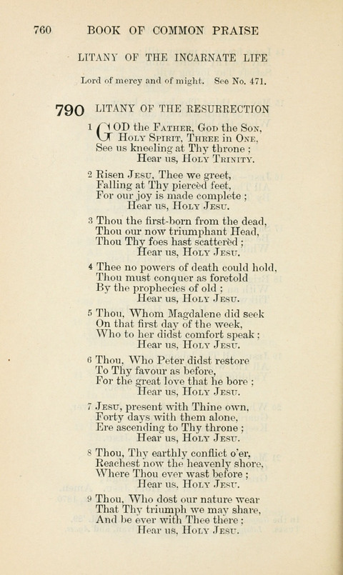 The Book of Common Praise: being the Hymn Book of the Church of England in Canada. Annotated edition page 760