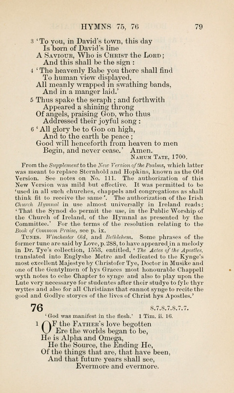 The Book of Common Praise: being the Hymn Book of the Church of England in Canada. Annotated edition page 79