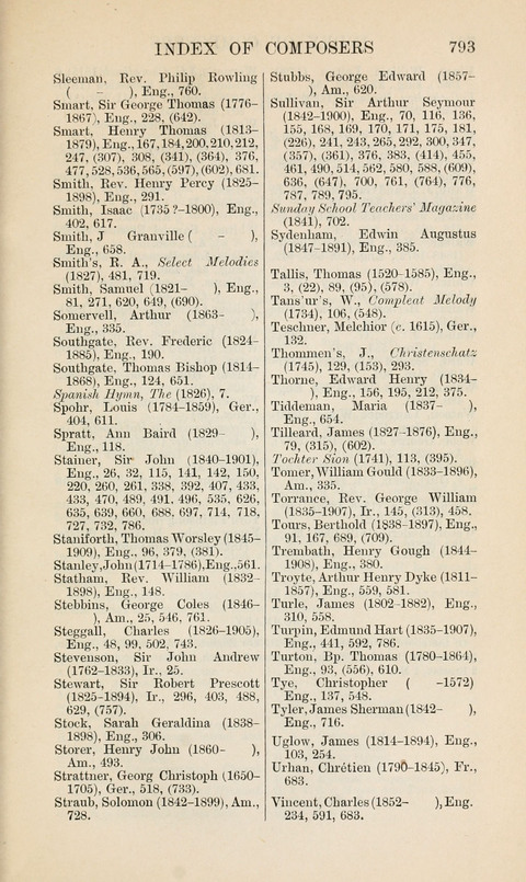 The Book of Common Praise: being the Hymn Book of the Church of England in Canada. Annotated edition page 793