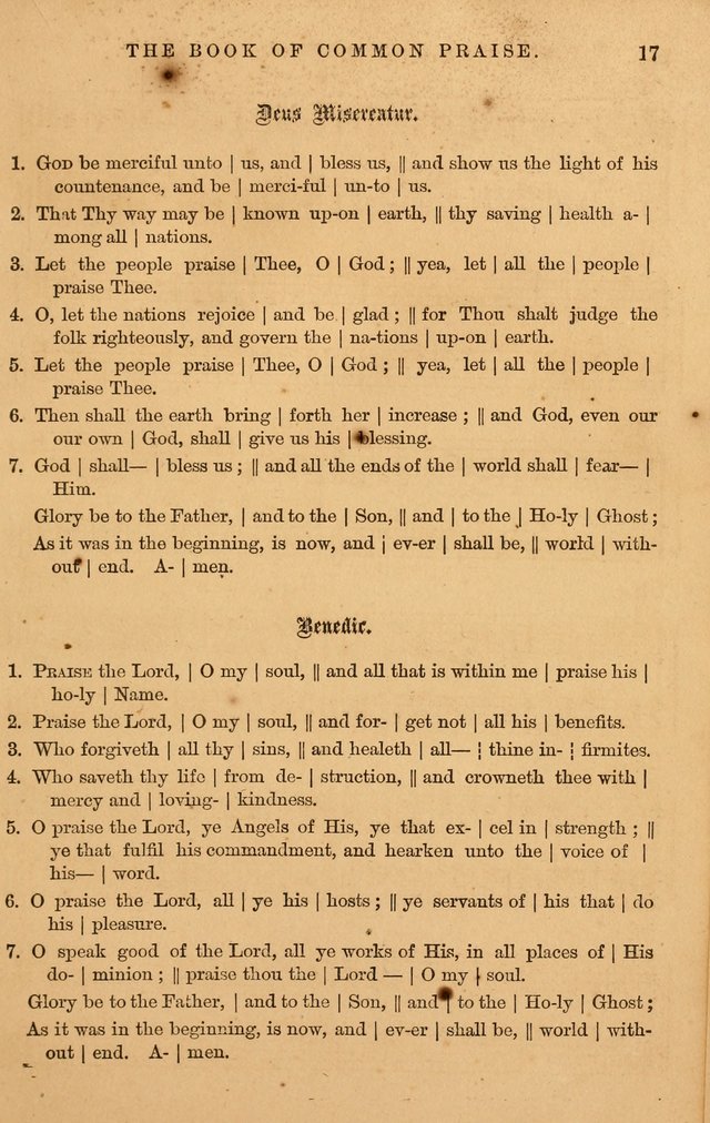 The Book of Common Praise: with music for the  Book of Common Prayer; for use in congregations and Sunday schools (Ed. B) page 19