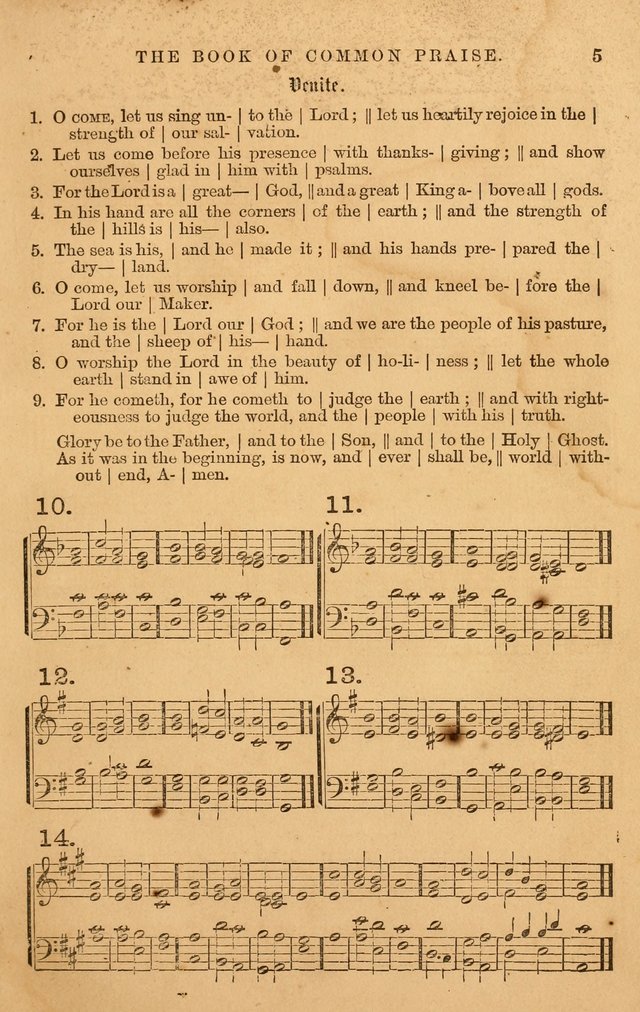 The Book of Common Praise: with music for the  Book of Common Prayer; for use in congregations and Sunday schools (Ed. B) page 7