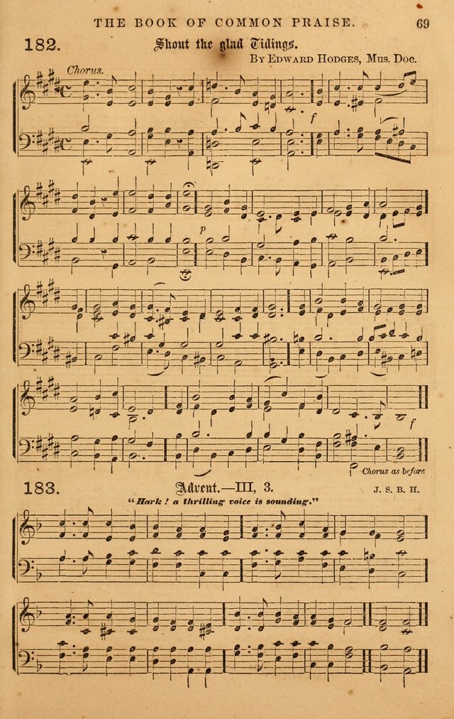 The Book of Common Praise: with music for the  Book of Common Prayer; for use in congregations and Sunday schools (Ed. B) page 71