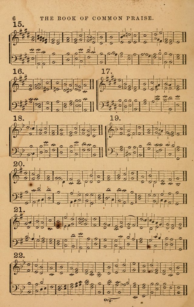 The Book of Common Praise: with music for the  Book of Common Prayer; for use in congregations and Sunday schools (Ed. B) page 8