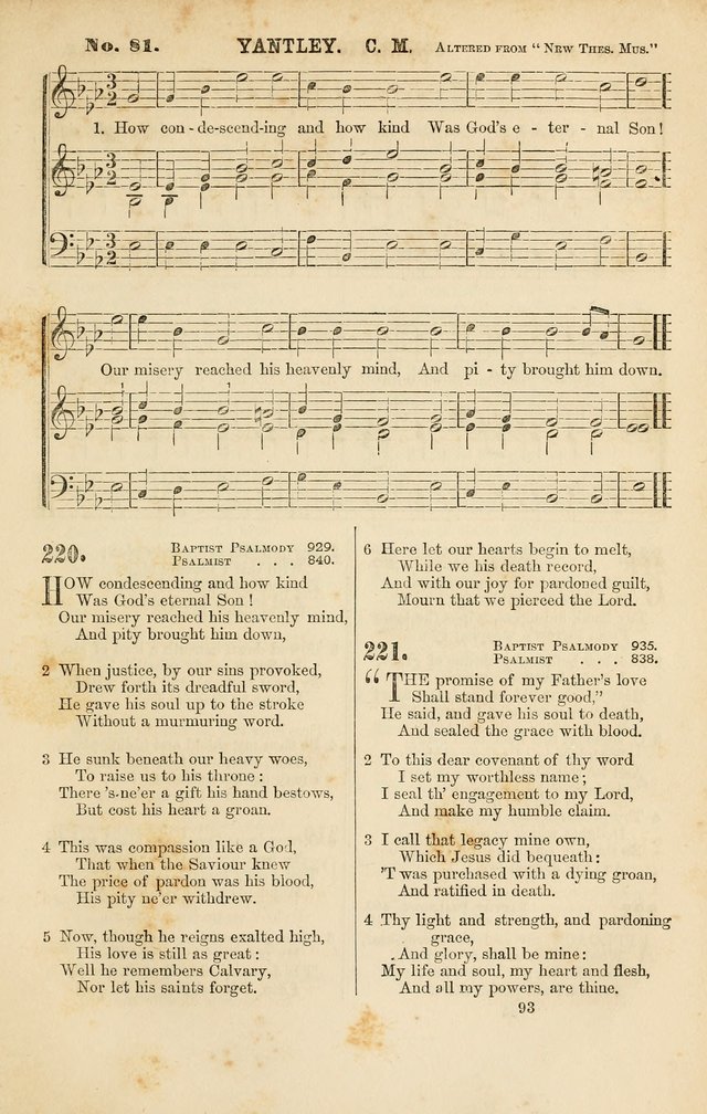 Baptist Chorals: a tune and hymn book designed to promote general congregational singing; containing one hundred and sixty four tunes adapted to about four hundred choice hymns  page 100