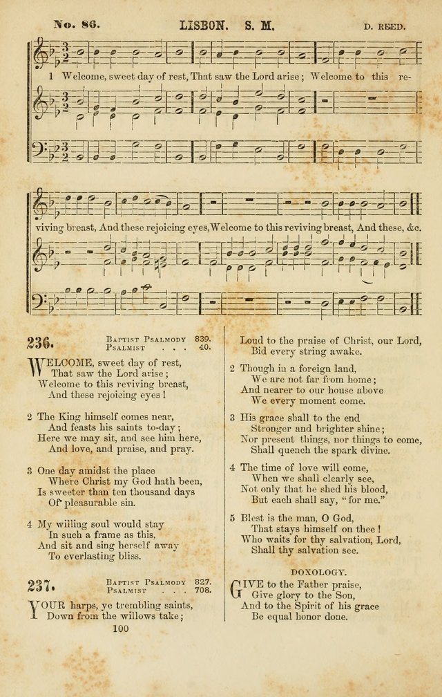 Baptist Chorals: a tune and hymn book designed to promote general congregational singing; containing one hundred and sixty four tunes adapted to about four hundred choice hymns  page 107