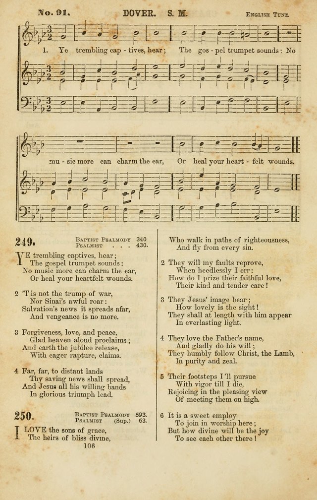 Baptist Chorals: a tune and hymn book designed to promote general congregational singing; containing one hundred and sixty four tunes adapted to about four hundred choice hymns  page 113