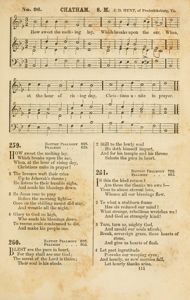 Baptist Chorals: a tune and hymn book designed to promote general congregational singing; containing one hundred and sixty four tunes adapted to about four hundred choice hymns  page 118