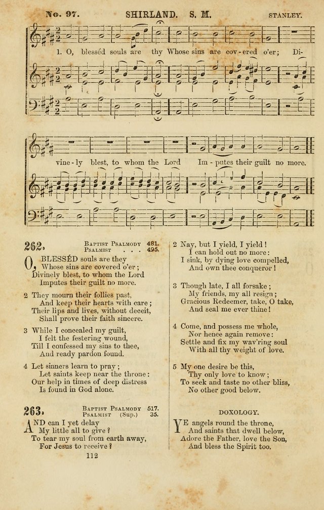 Baptist Chorals: a tune and hymn book designed to promote general congregational singing; containing one hundred and sixty four tunes adapted to about four hundred choice hymns  page 119