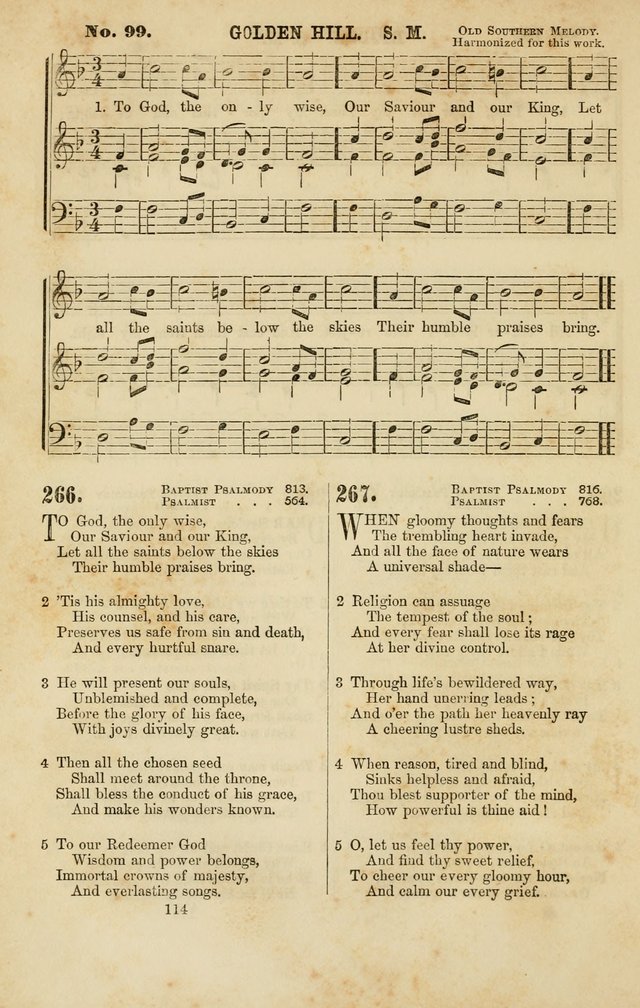 Baptist Chorals: a tune and hymn book designed to promote general congregational singing; containing one hundred and sixty four tunes adapted to about four hundred choice hymns  page 121