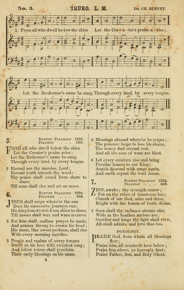 Baptist Chorals: a tune and hymn book designed to promote general congregational singing; containing one hundred and sixty four tunes adapted to about four hundred choice hymns  page 15