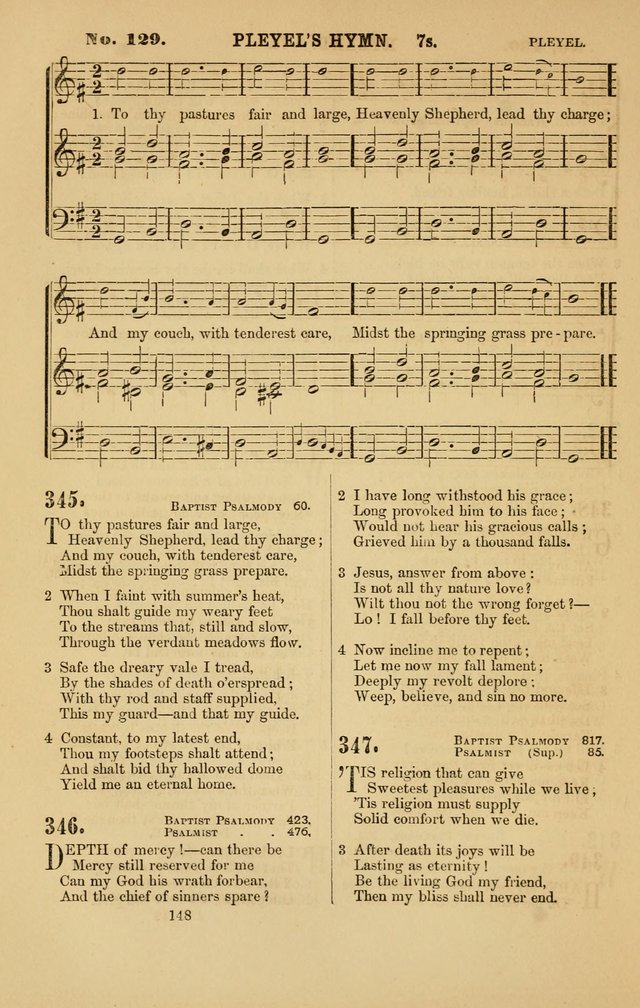 Baptist Chorals: a tune and hymn book designed to promote general congregational singing; containing one hundred and sixty four tunes adapted to about four hundred choice hymns  page 155