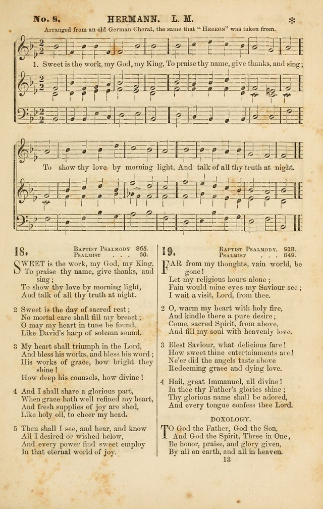 Baptist Chorals: a tune and hymn book designed to promote general congregational singing; containing one hundred and sixty four tunes adapted to about four hundred choice hymns  page 20