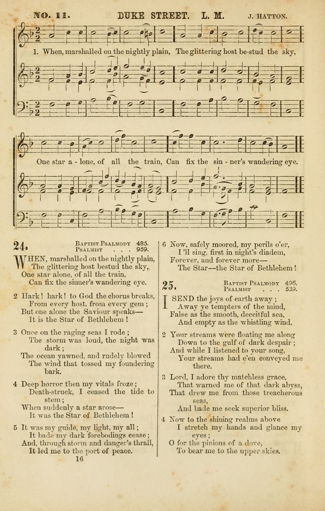 Baptist Chorals: a tune and hymn book designed to promote general congregational singing; containing one hundred and sixty four tunes adapted to about four hundred choice hymns  page 23