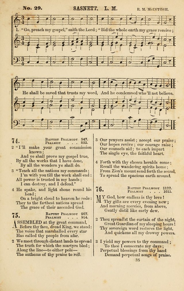 Baptist Chorals: a tune and hymn book designed to promote general congregational singing; containing one hundred and sixty four tunes adapted to about four hundred choice hymns  page 42